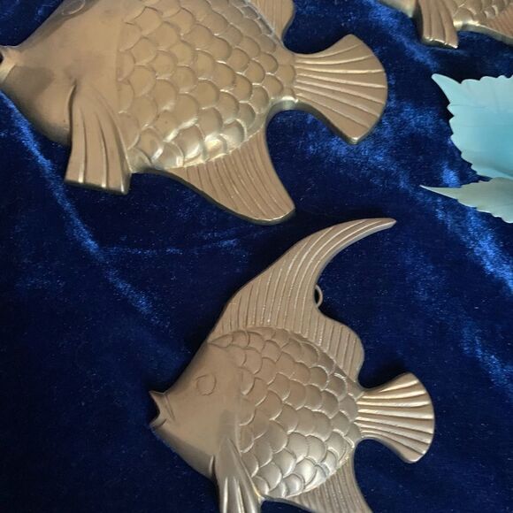 Vintage brass fish set made in India - Picture 5 of 11